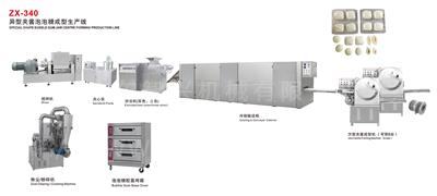 ZX-340 SPECIAL SHAPE BUBBLE GUM JAM CENTRE FORMING PRODUCTION LINE